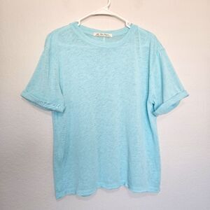 NWOT We The Free | Cassidy Crew Neck Relaxed T-Shirt Blue, Womens XS